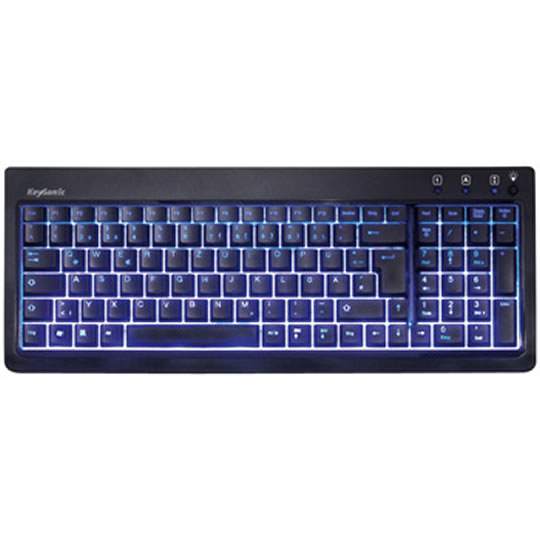Compact USB Keyboard with Backlit Keys Blue from Keysonic KSK-6001UELX : image 1