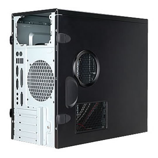 Inwin EM013, Black, micro-ATX, Mini Tower Case Screwless, 400W PSU : image 2