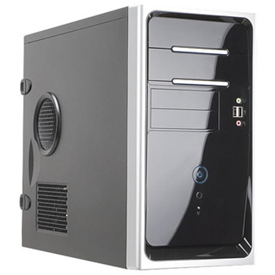 Inwin EM020, Black/Silver, micro-ATX Mini Tower Case, Screwless with 400w PSU : image 1