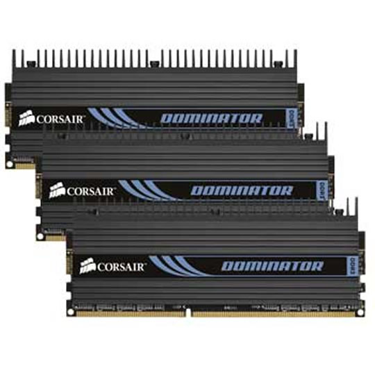 Corsair Memory Dominator 6GB DDR3 1600 Mhz CAS 7 DHX XMP Triple Channel Desktop : image 1