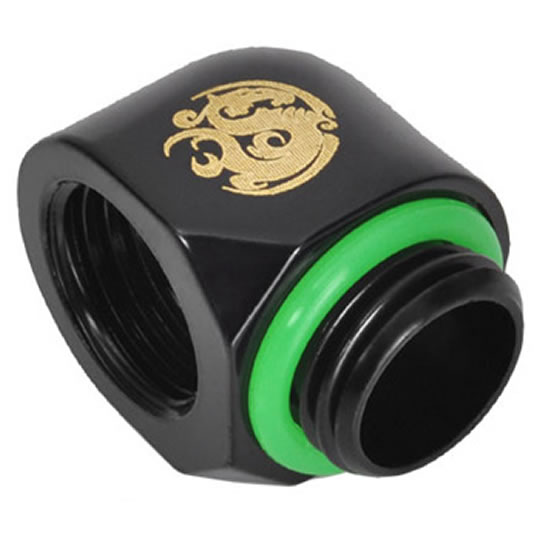 BP-MBWP-C39 Bitspower 1/4" BSPP 90 Degree Short Fitting - Matte Black : image 1
