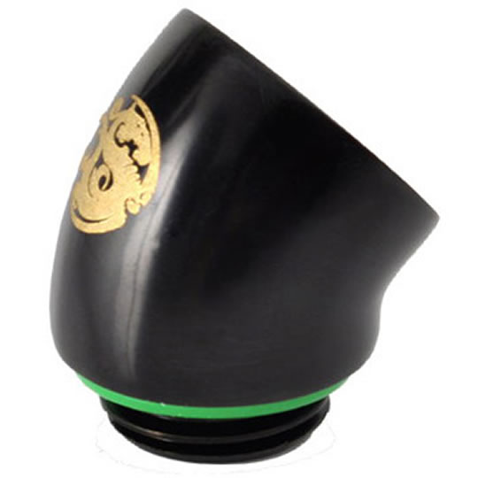 Bitspower BP-MBWP-C30 G1/4" Black Sparkle 45 Degree IG 1/4" Adapter - Black Matte Finish : image 1