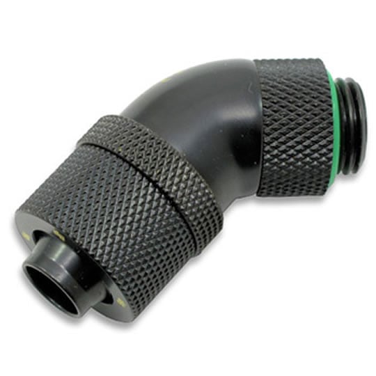 Bitspower BP-MB45R2CPF-CC2 1/4" BSPP - 3/8" ID - 1/2" OD Rotary 45 Degree Comp -Matte Black : image 2