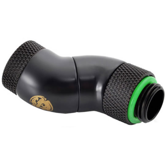 Bitspower BP-MB90R3D G1/4" Matte BlackTriple Rotary 90 Degree G 1/4 Male to Female Fitting : image 1