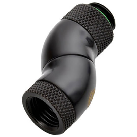 Bitspower BP-MB90R3D G1/4" Matte BlackTriple Rotary 90 Degree G 1/4 Male to Female Fitting : image 2
