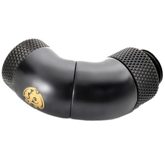 Bitspower BP-MB90R3D G1/4" Matte BlackTriple Rotary 90 Degree G 1/4 Male to Female Fitting : image 3