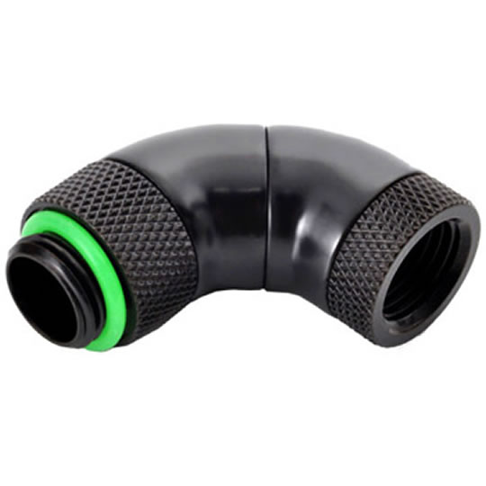 Bitspower BP-MB90R3D G1/4" Matte BlackTriple Rotary 90 Degree G 1/4 Male to Female Fitting : image 4