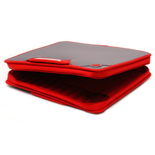 Targus Semi Hard Laptop Bag, Silver/Red upto 15.4" Laptops : image 2