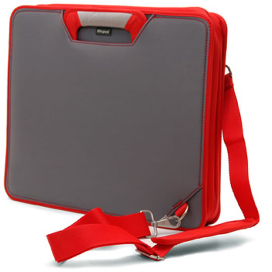 Targus Semi Hard Laptop Bag, Silver/Red upto 15.4" Laptops : image 3