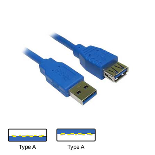 Xclio USB 3.0 Extension Cable Make to Female 2 Metre : image 1