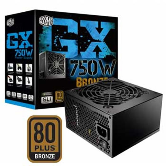 Cooler Master GX RS750-ACAAE3-UK 750W 80+ Bronze Power Supply (PSU) : image 1