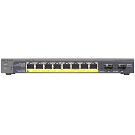 Netgear 8 Port PoE Gigabit Smart Switch, with 2 Fibre Module Slots : image 1