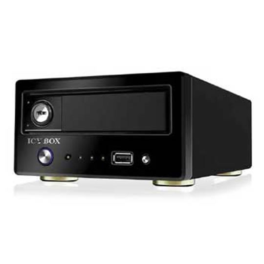 Icy Box IB-NAS6210 DLNA 1x3.5" SATA Network Gigabit Mediaserver + Raid Mirror Function via eSATA : image 1