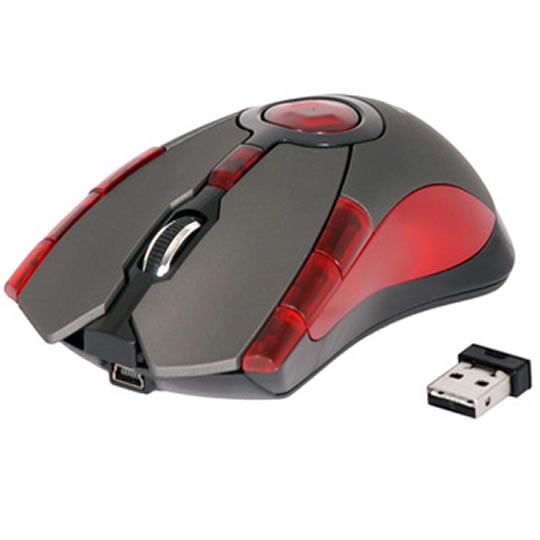 BLAZE Tomahawk black/Red LED 2.4ghz Laser Wireless Mouse : image 1