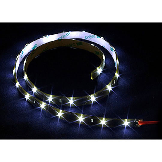 Phobya FlexLight SMD LEDs - 30x 2mm SMD LEDs, White - 60cm long - with connection cable : image 1