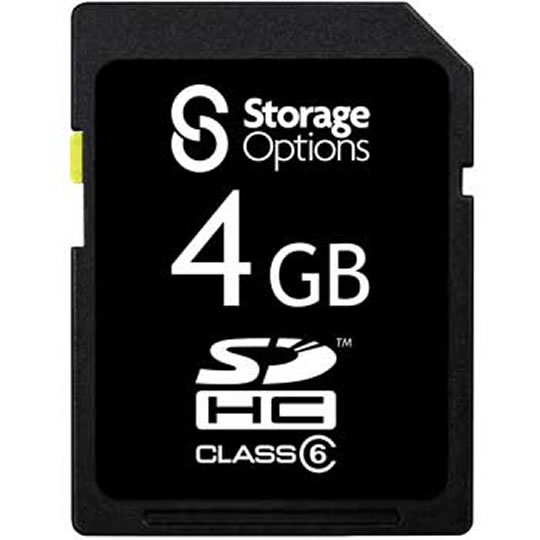 4GB Storage Options Secure Digital High Capacity (SDHC) : image 1