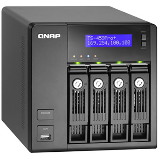 Qnap TS-459 Pro+ 4x Bay NAS with 1.8Ghz CPU,1GB DDR2, 6xGBit Lan, 5xUSB, 2xeSATA : image 2