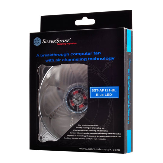 SilverStone AP121 120mm Air Penetrator Fan Silver Silent : image 4