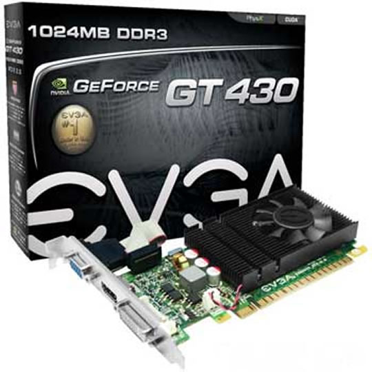 EVGA 1GB GeForce GT 430 DDR3 NVIDIA Graphics Card : image 1