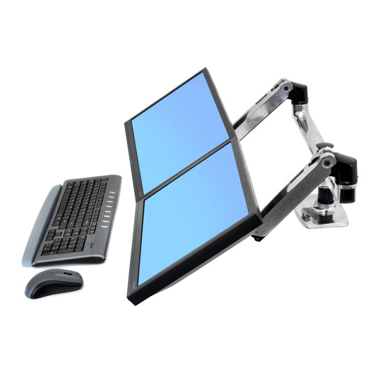 Ergotron 45-245-026 LX Dual Arm Monitor Desktop Stand : image 3