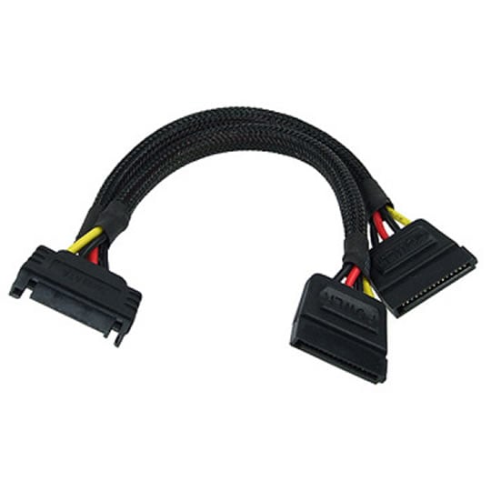 Phobya Sata Splitter cable 15cm black : image 1