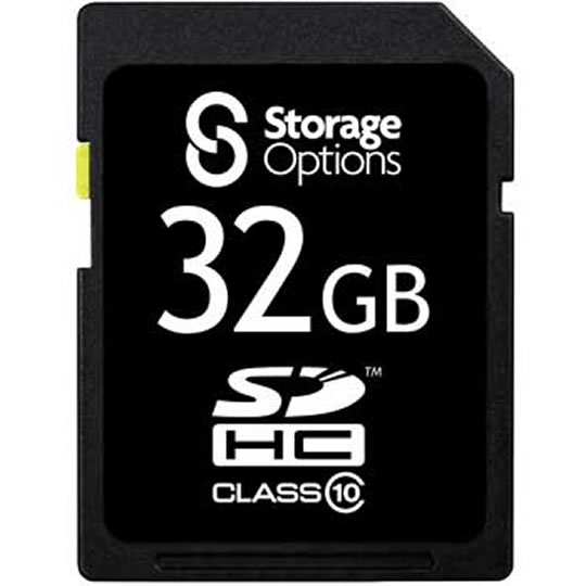 Storage Options 32GB SDHC Class 10 Memory Card : image 1