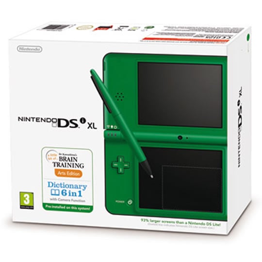 DSi＋DS Nintendo DSi XL Green Hand Held Gaming Console LN36395 - NIN709