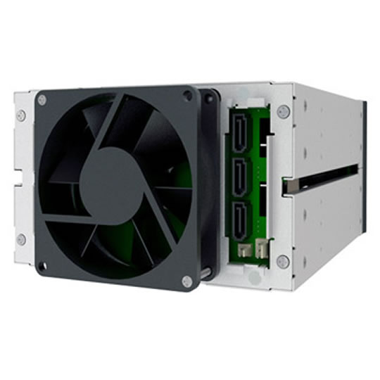 Icy Dock MB973SP-B Hard Drive Enclosure, fits 3x 3.5" SATA HDD, 80mm fan, SATA III Compatable : image 4