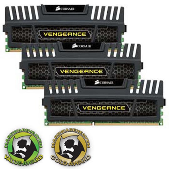 Corsair Memory Vengeance Black 12GB DDR3 1600MHz CAS 9 XMP Triple Channel Desktop : image 1