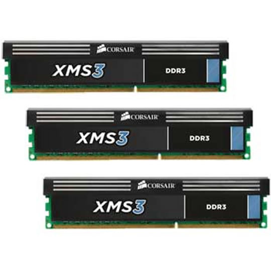 Corsair Memory XMS3 12GB DDR3 1333 MHz CAS 9 Triple Channel Desktop : image 1