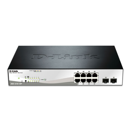 D-Link 10 Port Gigabit PoE Smart Switch with SFP DGS-1210-10P : image 2