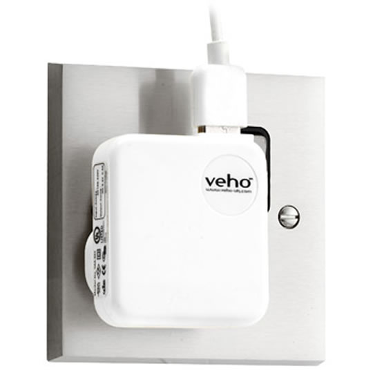 Veho VAA-003-WHT USB Mains Charger UK 3 Pin Single USB White : image 1