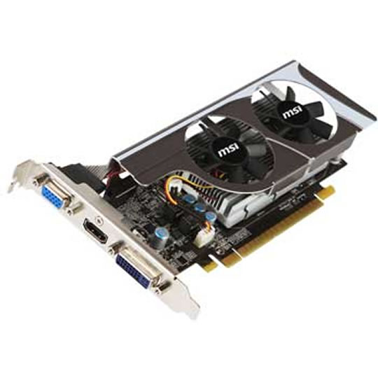 MSI NVIDIA GT 440 Low Profile Graphics Card - 1GB : image 1