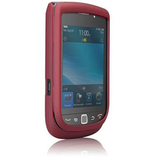 Case Mate BlackBerry Torch 9800 Barely There Red Rubber