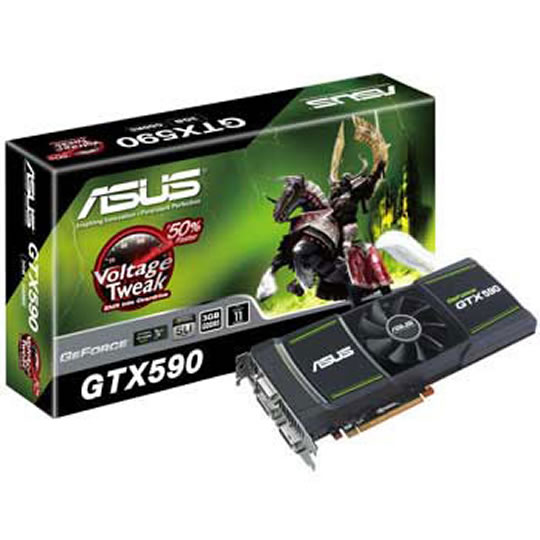 ASUS GeForce GTX 590 NVIDIA Graphics Card - 3GB : image 1