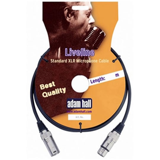 10m Adam Hall Microphone Cable Female XLR to Male XLR : image 1