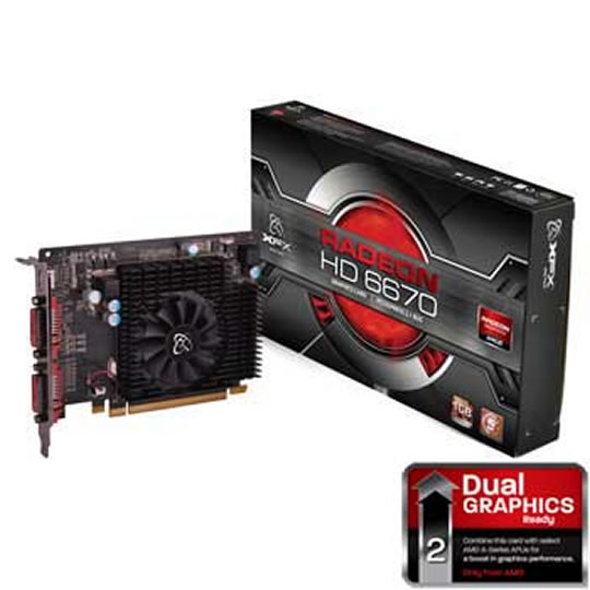 XFX HD 6670 AMD Radeon Graphics Card - 1GB : image 1