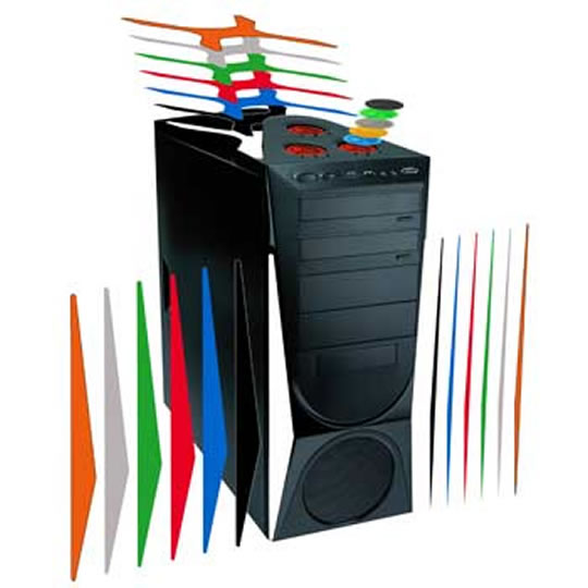 Rasurbo Xange ATX Midi Tower Case with 7 Colours - No PSU : image 4