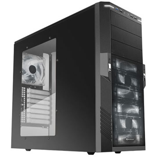 Sharkoon T9 Value White Edition Black Case with Window No PSU : image 1
