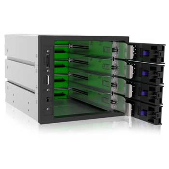 SATA III 4 Port Internal Raid Backplane 4x3.5" SATA hard into 3x5.25" Device Bays : image 3
