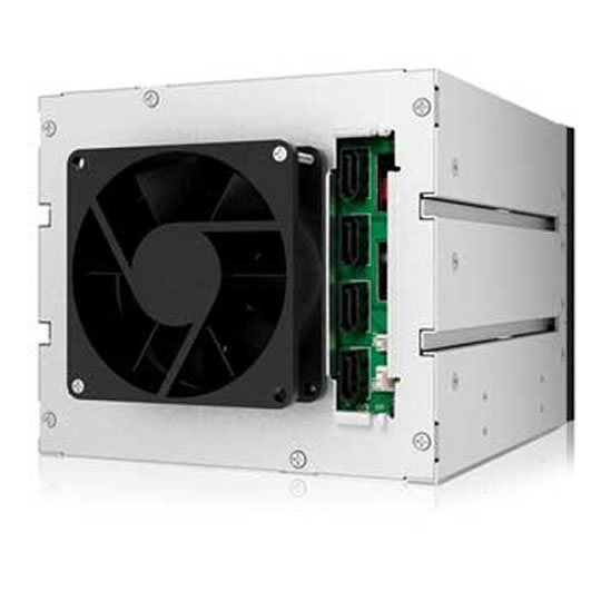 SATA III 4 Port Internal Raid Backplane 4x3.5" SATA hard into 3x5.25" Device Bays : image 4