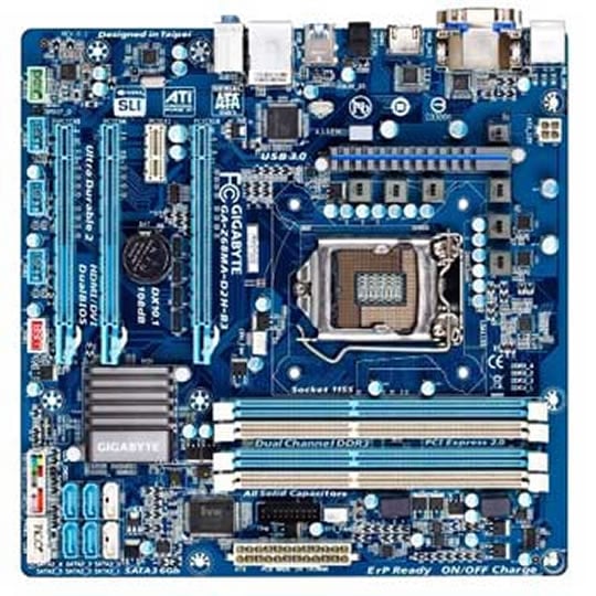 Gigabyte GA-Z68MA-D2H-B3 Intel Z68 Socket 1155 Motherboard : image 1