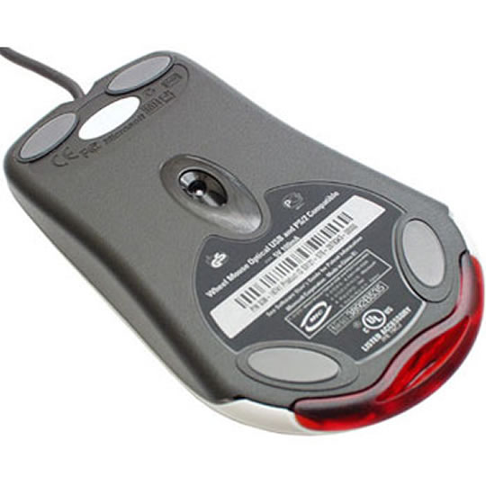 Microsoft Wheel Mouse Optical, 400dpi,  PS2/USB 1.1/2.0, 3  Buttons, Black : image 2