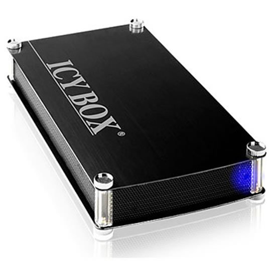 SATA USB 3.0 aluminium enclosure for 3.5 inch HDD with Stand from ICY BOX IB-351StU3-B : image 2
