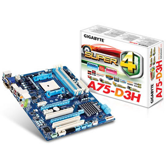 GByte GA-A75-D3H Motherboard Socket FM1 : image 1