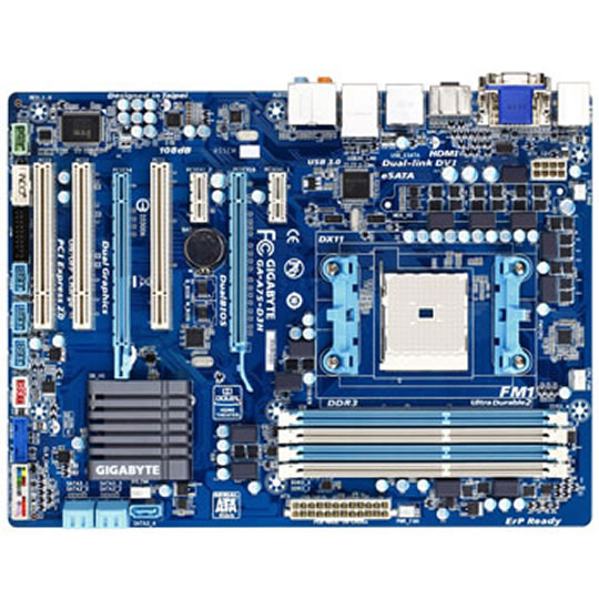 GByte GA-A75-D3H Motherboard Socket FM1 : image 2