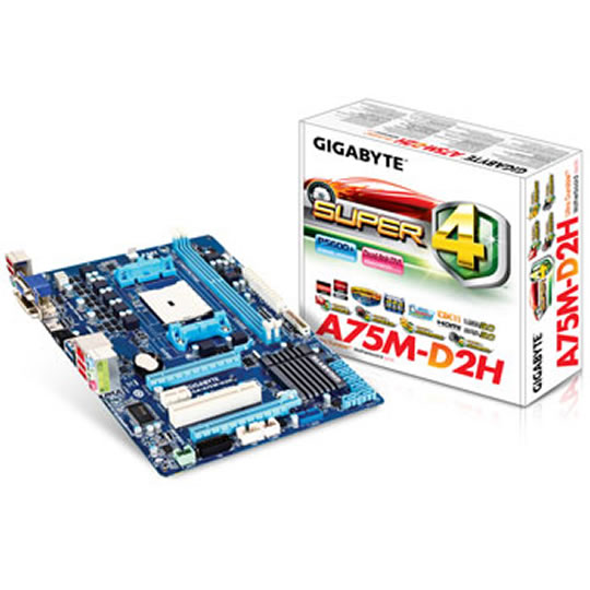 GByte GA-A75M-D2H Motherboard Socket FM1 : image 1