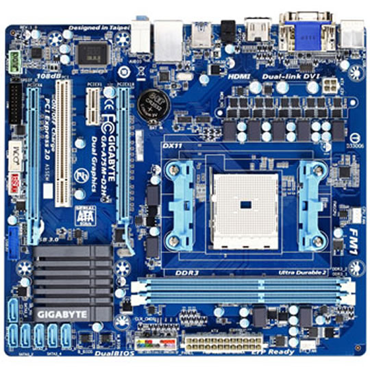 GByte GA-A75M-D2H Motherboard Socket FM1 : image 2