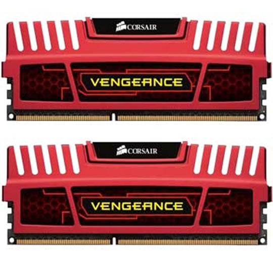 Corsair Memory Vengeance Red 8GB DDR3 1600 MHz CAS 9 XMP Dual Channel Desktop Sandybridge : image 1
