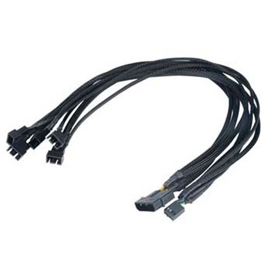 FLEXA FP5 Supports 5 PWM 4pin or 3 pin fans from a single motherboard Fan header powered Molex
